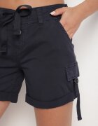 fresh made Pantaloni scurți Bleumarin de bumbac cu buzunare decorative și cordon Liralisea