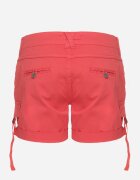 fresh made Pantaloni scurți din bumbac roșii cu buzunare decorative și șnur Liralisea