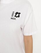 fresh made Tricou Alb-Bleu De bumbac Cu imprimeuri Hallena