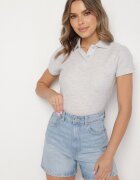 fruit of the loom T-shirt Polo Gri deschis cu bumbac Fodelira