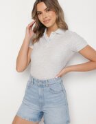 fruit of the loom T-shirt Polo Gri deschis cu bumbac Fodelira