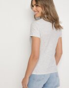 fruit of the loom T-shirt Polo Gri deschis cu bumbac Fodelira
