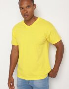 fruit of the loom Tricou Galben De bumbac Basic Cu decolteu în V Malvinea
