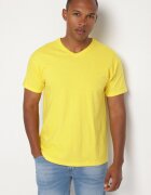 fruit of the loom Tricou Galben De bumbac Basic Cu decolteu în V Malvinea