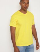 fruit of the loom Tricou Galben De bumbac Basic Cu decolteu în V Malvinea