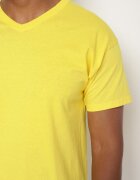 fruit of the loom Tricou Galben De bumbac Basic Cu decolteu în V Malvinea