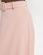  Fustă Roz Netedă Maxi cu Elastic în Talie și Cataramă Orirsa