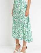  Fustă Verde Plisată Din Satin Maxi Raimena