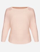 g-dz fashion Bluză Roz pal cu viscoză și bumbac croi liliac decorată cu dantelă și zirconii Erisele