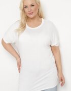 g-dz fashion Tricou Alb cu Mâneci tip liliac Salilena