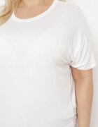 g-dz fashion Tricou Alb cu Mâneci tip liliac Salilena