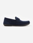galax paris Pantofi clasici tip mocasini din imitație de piele întoarsă Cilippe Albaștri