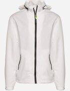  Geacă Albă Windbreaker cu Glugă Ascunsă în Guler Fioratte