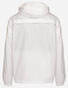  Geacă Albă Windbreaker cu Glugă Ascunsă în Guler Fioratte