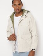  Geacă Bej deschis de vânt Matlasată cu izolație și glugă detașabilă Bralinae
