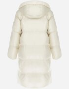  Geacă Bejă de Blană Artificială Matlasată cu Glugă Odanda