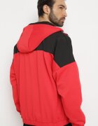  Geacă de Tranziție Negru-Roșu Windstopper cu Glugă și Imprimeu Decorativ Amastra