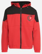  Geacă de Tranziție Negru-Roșu Windstopper cu Glugă și Imprimeu Decorativ Amastra