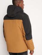  Geacă de vânt reversibilă Maro-Neagră cu model geometric interior detașabil și glugă Savathia