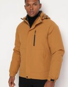  Geacă Maro deschis reversibilă de tranziție tip windbreaker cu interior matlasat Ravaria