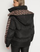  Geacă Neagră Reversibilă Puffer cu glugă detașabilă și buzunare Erisaria