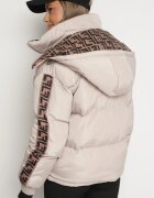  Geacă Puffer bej reversibilă cu glugă detașabilă și buzunare Erisaria