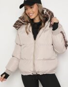  Geacă Puffer bej reversibilă cu glugă detașabilă și buzunare Erisaria