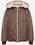  Geacă Puffer bej reversibilă cu glugă detașabilă și buzunare Erisaria