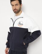  Geacă sport Alb-Bleumarin cu Guler înalt și Imprimeu Lwanes