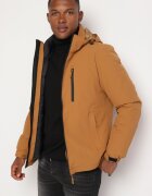  Geacă tip windbreaker maro deschis cu Glugă detașabilă și Interior matlasat Tintoria
