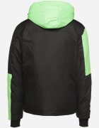  Geacă Verde-Negru cu Glugă Detașabilă Manșete Elastice și Decupaje pentru Deget Sanadriel