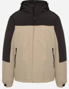  Geacă Windbreaker Bej și Negru Reversibilă cu model geometric cu interior detașabil și glugă Savathia