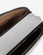  Geantă de umăr Gri cu două compartimente cu matlasare delicată și curea din material textil Giara