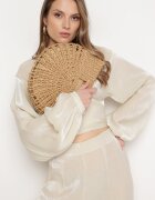  Geantă Geometrică Bej închisă cu Mânere și Curea de Umăr Eporemia