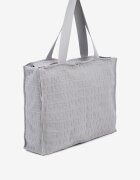  Geantă Gri Shopper cu reliefuri decorative Lannina