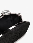  Geantă Neagră Sclipitoare de seară cu închizătoare de cristal Norrda
