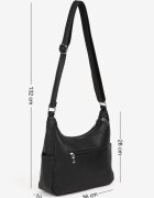  Geantă Poștaș Neagră cu Perforație Decorativă Grisana