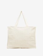  Geantă shopper bej deschis cu reliefuri decorative Lannina