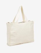  Geantă shopper bej deschis cu reliefuri decorative Lannina