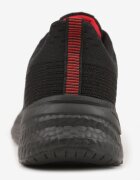 gelteo Încălțăminte Sport Negru-Roșu Sneakers cu Talpă Embosată cu Inscripția Hesehe