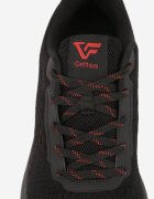 gelteo Încălțăminte Sport Negru-Roșu Sneakers cu Talpă Embosată cu Inscripția Hesehe