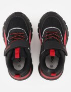 gelteo Pantofi Sport Adidași Negru-Roșii cu Scris și Model Geometric Basolea