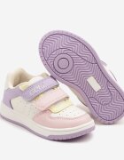 gelteo Pantofi sport Alb-violet cu Branț din Piele cu Închidere cu Velcro Telisiana