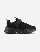 gelteo Pantofi Sport Negri Sneakers cu Brant din Piele și Model Geometic Dephiera