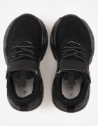 gelteo Pantofi Sport Negri Sneakers cu Brant din Piele și Model Geometic Dephiera