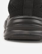 gelteo Pantofi Sport Negri Sneakers cu Brant din Piele și Model Geometic Dephiera