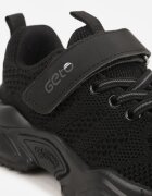 gelteo Pantofi Sport Negri Sneakers cu Brant din Piele și Model Geometic Dephiera