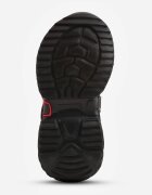 gelteo Pantofi sport Negru-Roșii Sneakers cu Branț din Piele și Model Geometric Dephiera