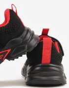 gelteo Pantofi sport Negru-Roșii Sneakers cu Branț din Piele și Model Geometric Dephiera