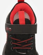 gelteo Pantofi sport Negru-Roșii Sneakers cu Branț din Piele și Model Geometric Dephiera